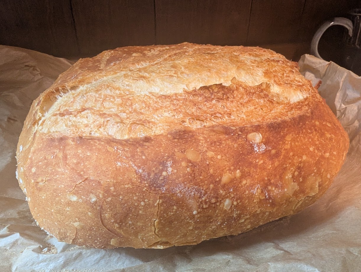 French bread fresh from the oven